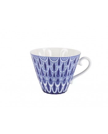 LOMONOSOV IMPERIAL PORCELAIN TEACUP AND SAUCER AURORA OPENWORK 235 ML/8 OZ