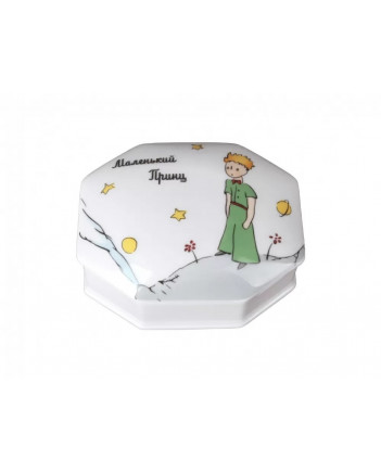 LOMONOSOV IMPERIAL PORCELAIN TREASURE JEWELERY BOX LITTLE PRINCE ON PLANET
