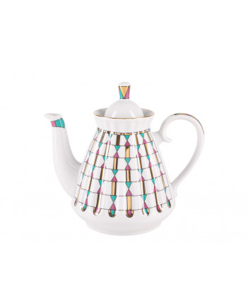 LOMONOSOV IMPERIAL PORCELAIN TEAPOT GEOMETRY 3 CUPS 750 ML/25.4 OZ