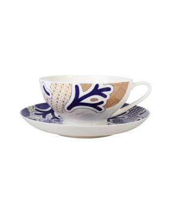 LOMONOSOV IMPERIAL BONE CHINA PORCELAIN TEA CUP DOME COBALT BLUE 300 ml/10.1 fl.oz