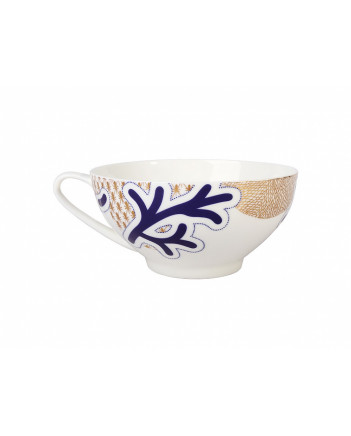LOMONOSOV IMPERIAL BONE CHINA PORCELAIN TEA CUP DOME COBALT BLUE 300 ml/10.1 fl.oz