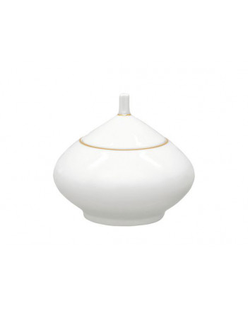 LOMONOSOV IMPERIAL BONE CHINA PORCELAIN SUGAR BOWL DOME GOLDEN EDGE 360 ml/12.2 fl.oz