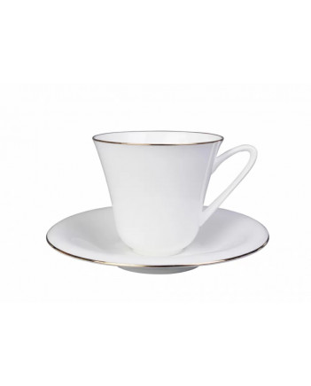 LOMONOSOV IMPERIAL BONE CHINA PORCELAIN ESPRESSO CUP GARDEN GOLDEN EDGE 200 ml/6.8 fl.oz