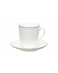 LOMONOSOV IMPERIAL BONE CHINA PORCELAIN ESPRESSO CUP WIND GOLDEN EDGE 176 ml/5.9 fl.oz
