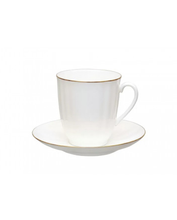 LOMONOSOV IMPERIAL BONE CHINA PORCELAIN ESPRESSO CUP WIND GOLDEN EDGE 176 ml/5.9 fl.oz