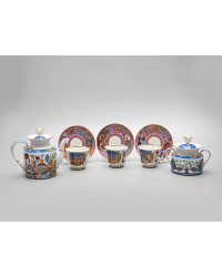 LOMONOSOV IMPERIAL PORCELAIN TEA SET SERVICE WONDER CITY 14 items