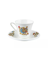 LOMONOSOV IMPERIAL BONE CHINA PORCELAIN ESPRESSO CUP FAIRYTALES DRAGON 200 ml/6.8 fl.oz