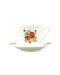 LOMONOSOV IMPERIAL BONE CHINA PORCELAIN ESPRESSO CUP FAIRYTALES DRAGON 200 ml/6.8 fl.oz