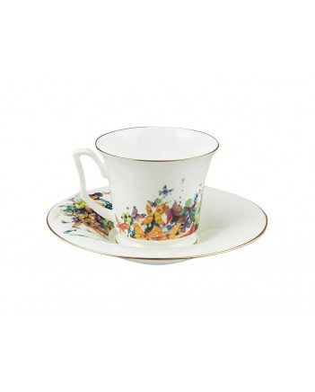 LOMONOSOV IMPERIAL BONE CHINA PORCELAIN TEA SET SERVICE FOUR SEASONS OF LOVE YULIA 14 items