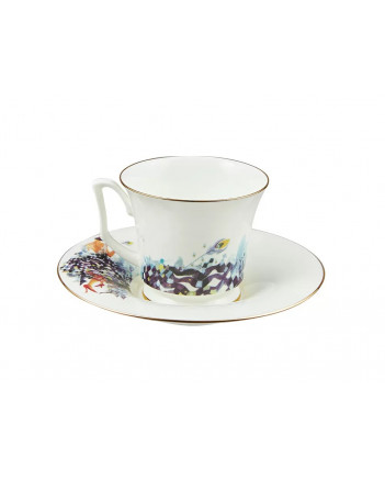 LOMONOSOV IMPERIAL BONE CHINA PORCELAIN TEA SET SERVICE FOUR SEASONS OF LOVE YULIA 14 items