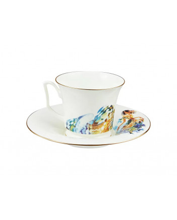 LOMONOSOV IMPERIAL BONE CHINA PORCELAIN TEA SET SERVICE FOUR SEASONS OF LOVE YULIA 14 items