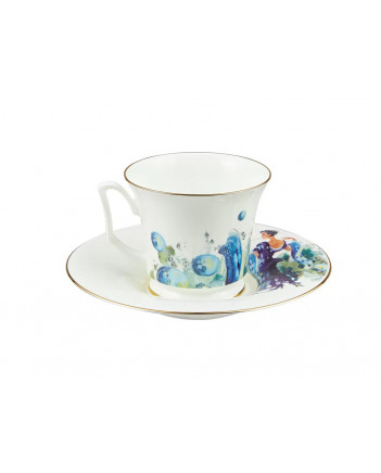 LOMONOSOV IMPERIAL BONE CHINA PORCELAIN TEA SET SERVICE FOUR SEASONS OF LOVE YULIA 14 items