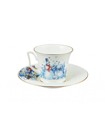 LOMONOSOV IMPERIAL BONE CHINA PORCELAIN TEA SET SERVICE FOUR SEASONS OF LOVE YULIA 14 items