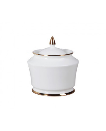 LOMONOSOV IMPERIAL PORCELAIN SUGAR BOWL GOLDEN EDGE YULIA 310 Ml 10.5 Oz