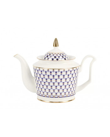 LOMONOSOV IMPERIAL BONE CHINA PORCELAIN TEAPOT COBALT NET YULIA 700 ml 23.7 fl.oz