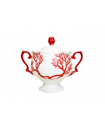 LOMONOSOV IMPERIAL BONE CHINA PORCELAIN TEA SET SERVICE NATASHA CORAL 20 items