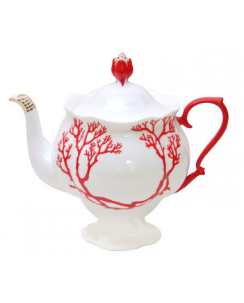 LOMONOSOV IMPERIAL BONE CHINA PORCELAIN TEA SET SERVICE NATASHA CORAL 20 items
