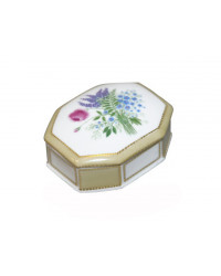 LOMONOSOV IMPERIAL PORCELAIN TREASURE JEWELERY BOX LUPINS