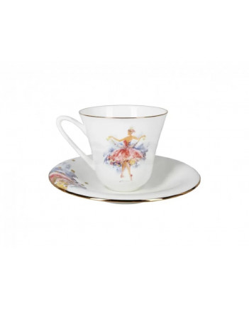 LOMONOSOV IMPERIAL BONE CHINA PORCELAIN TEACUP GARDEN COLOREFUL DREAMS: PRINCESS AURORA 200 Ml/6.8 Fl.Oz