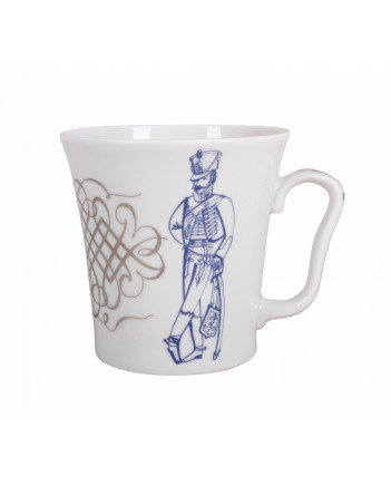 LOMONOSOV IMPERIAL PORCELAIN COFFEE LATTE HOT CHOCOLATE MUG HUSSAR OATH 360 ml/12.2 fl.oz