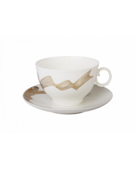 LOMONOSOV IMPERIAL BONE CHINA PORCELAIN TEA CUP APPLE PLATINUM BOW 160 ml/5.4 fl.oz