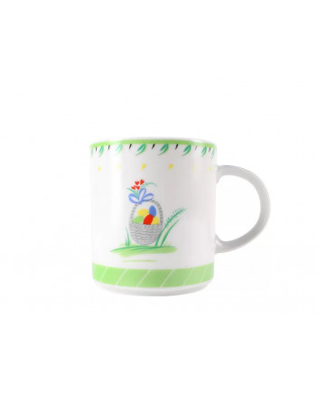 LOMONOSOV IMPERIAL PORCELAIN COFFEE LATTE HOT CHOCOLATE MUG COLOURFUL EASTER 370 ml 12.5 oz