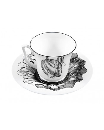 LOMONOSOV IMPERIAL BONE CHINA PORCELAIN TEA CUP YULIA MAGIC GARDEN I 210 ml 7.1 fl.oz