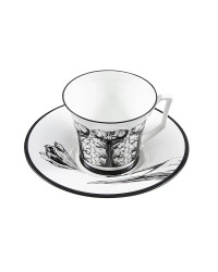 LOMONOSOV IMPERIAL BONE CHINA PORCELAIN TEA CUP YULIA MAGIC GARDEN IV 210 ml 7.1 fl.oz