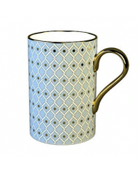 LOMONOSOV IMPERIAL BONE CHINA PORCELAIN COFFEE MUG IDYLL AZURE v.2 400 Ml/14.1 Fl.Oz