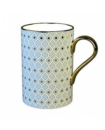 LOMONOSOV IMPERIAL BONE CHINA PORCELAIN COFFEE MUG IDYLL AZURE v.2 400 Ml/14.1 Fl.Oz