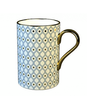 LOMONOSOV IMPERIAL BONE CHINA PORCELAIN COFFEE MUG IDYLL AZURE v.1 400 Ml/14.1 Fl.Oz