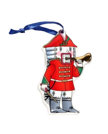 LOMONOSOV IMPERIAL PORCELAIN CHRISTMAS TREE DECORATION ORNAMENT NUTCKRACKER 