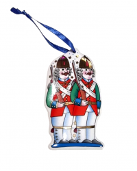 LOMONOSOV IMPERIAL PORCELAIN CHRISTMAS TREE DECORATION ORNAMENT NUTCKRACKER SOLDIERS