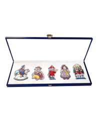  LOMONOSOV IMPERIAL PORCELAIN CHRISTMAS TREE DECORATION ORNAMENT SET NUTCKRACKER