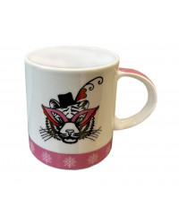 LOMONOSOV IMPERIAL PORCELAIN COFFEE LATTE HOT CHOCOLATE MUG ZODIAC TIGER Pink 370 ml 12.5 oz