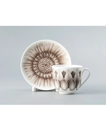 LOMONOSOV IMPERIAL BONE CHINA PORCELAIN ESPRESSO CUP ALOHA Bungalow 180 ml 6.1 fl.oz