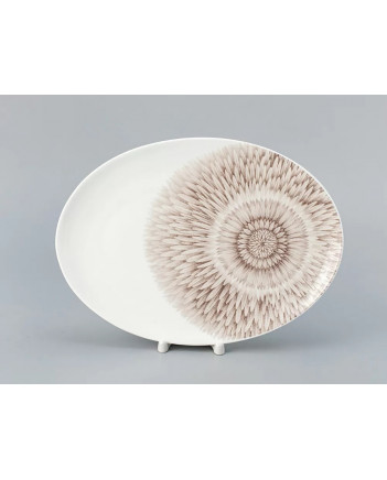 LOMONOSOV IMPERIAL PORCELAIN SERVING PLATTER OVAL ALOHA Bungalow 29 cm 11.4"