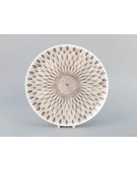 LOMONOSOV IMPERIAL PORCELAIN SERVING PLATTER ROUND ALOHA Bungalow 31 cm 12.2"