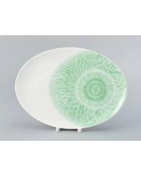 LOMONOSOV IMPERIAL PORCELAIN SERVING PLATTER OVAL ALOHA Lagoon 29 cm 11.4"