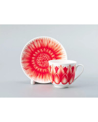 LOMONOSOV IMPERIAL BONE CHINA PORCELAIN ESPRESSO CUP ALOHA Volcano 180 ml 6.1 fl.oz