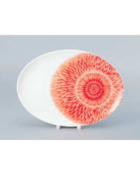 LOMONOSOV IMPERIAL PORCELAIN SERVING PLATTER OVAL ALOHA Volcano 29 cm 11.4"