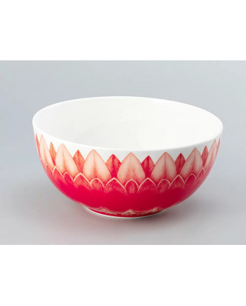 LOMONOSOV IMPERIAL PORCELAIN SALAD SNACK BOWL ALOHA Volcano 1