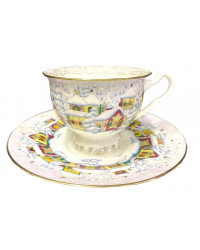 LOMONOSOV IMPERIAL BONE CHINA PORCELAIN TEA CUP AISEDORA WINTER DAY 240 ml/8.12 fl.oz