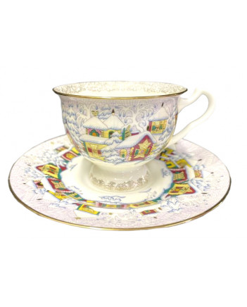 LOMONOSOV IMPERIAL BONE CHINA PORCELAIN TEA CUP AISEDORA WINTER DAY 240 ml/8.12 fl.oz