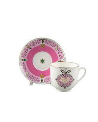 LOMONOSOV IMPERIAL BONE CHINA PORCELAIN AMERICANO CUP HEART 180 ml 6.1 fl.oz