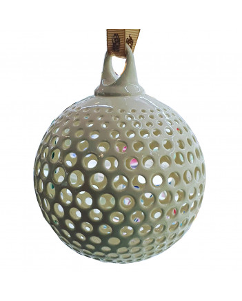 LOMONOSOV IMPERIAL PORCELAIN CHRISTMAS TREE DECORATION BALL LACE 