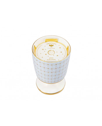 LOMONOSOV IMPERIAL BONE CHINA PORCELAIN CANDLE HOLDER AZURE + AROMA CANDLE