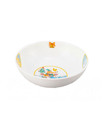 LOMONOSOV IMPERIAL PORCELAIN BABY SET 3PC: CUP, PLATE AND BOWL WINTER PLAYDAY
