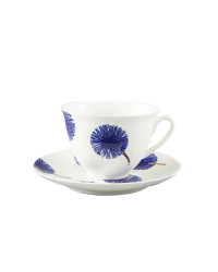 LOMONOSOV IMPERIAL BONE CHINA PORCELAIN TEACUP AND SAUCER SPRING MOOD FRESH 230 ML/7.8 OZ
