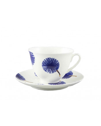 LOMONOSOV IMPERIAL BONE CHINA PORCELAIN TEACUP AND SAUCER SPRING MOOD FRESH 230 ML/7.8 OZ